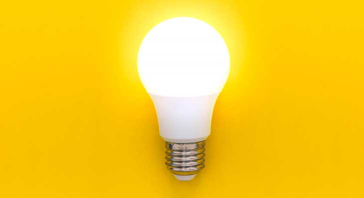 Use lâmpadas de LED para reduzir a conta de energia
