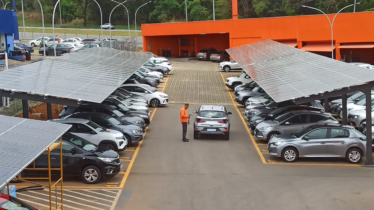 carport solar para redes varejistas