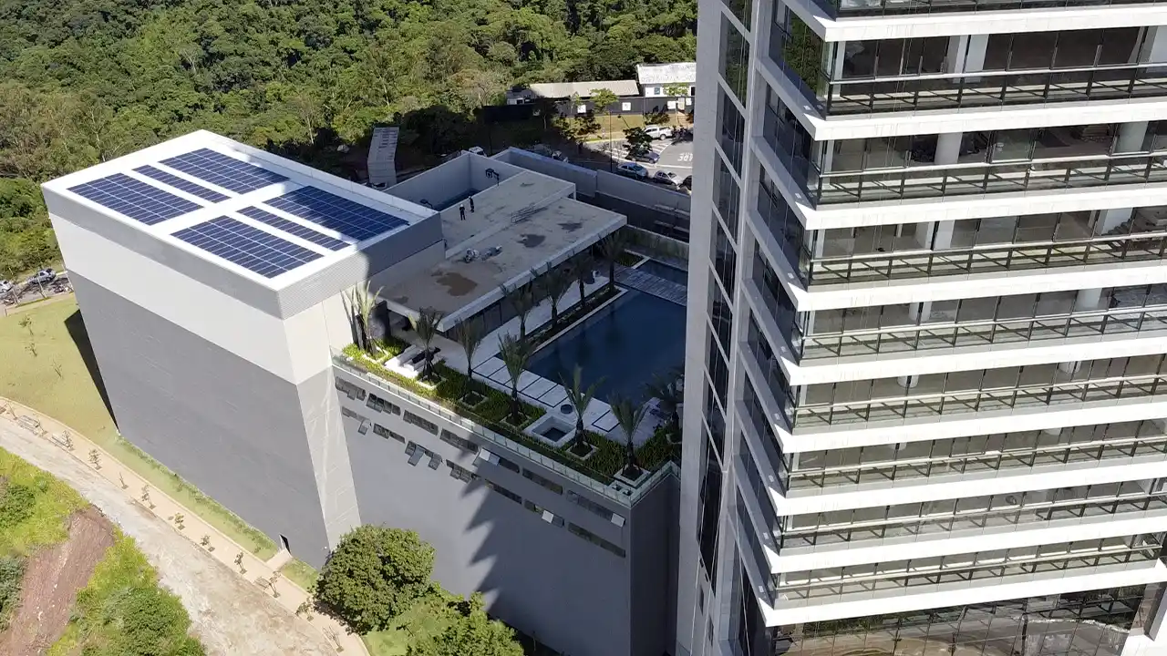 Sistema de energia solar do Patrimar Apogee